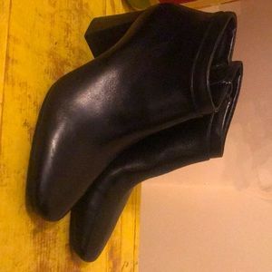Brand new stylish comfy black Leather booties.